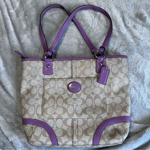 Coach F18917 Peyton Signature Light Khaki Handbag